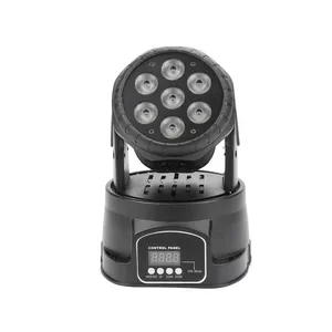 China Top Quality 7pcs 10w RGBW 4in1 Mini LED Moving Head Stage Light with DMX Control Wash Effect for Party DJ Bar