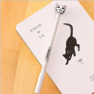 Nouveaux stylos gel mignons Kawaii en forme de <span class=keywords><strong>chat</strong></span> blanc, stylos gel en plastique <span class=keywords><strong>pour</strong></span> écrire, fournitures de bureau et scolaires, papeterie coréenne - Product Image 5