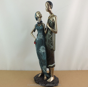 Africano negro placa <span class=keywords><strong>de</strong></span> resina <span class=keywords><strong>de</strong></span> la tribu pareja amorosa figurita - Product Image 2