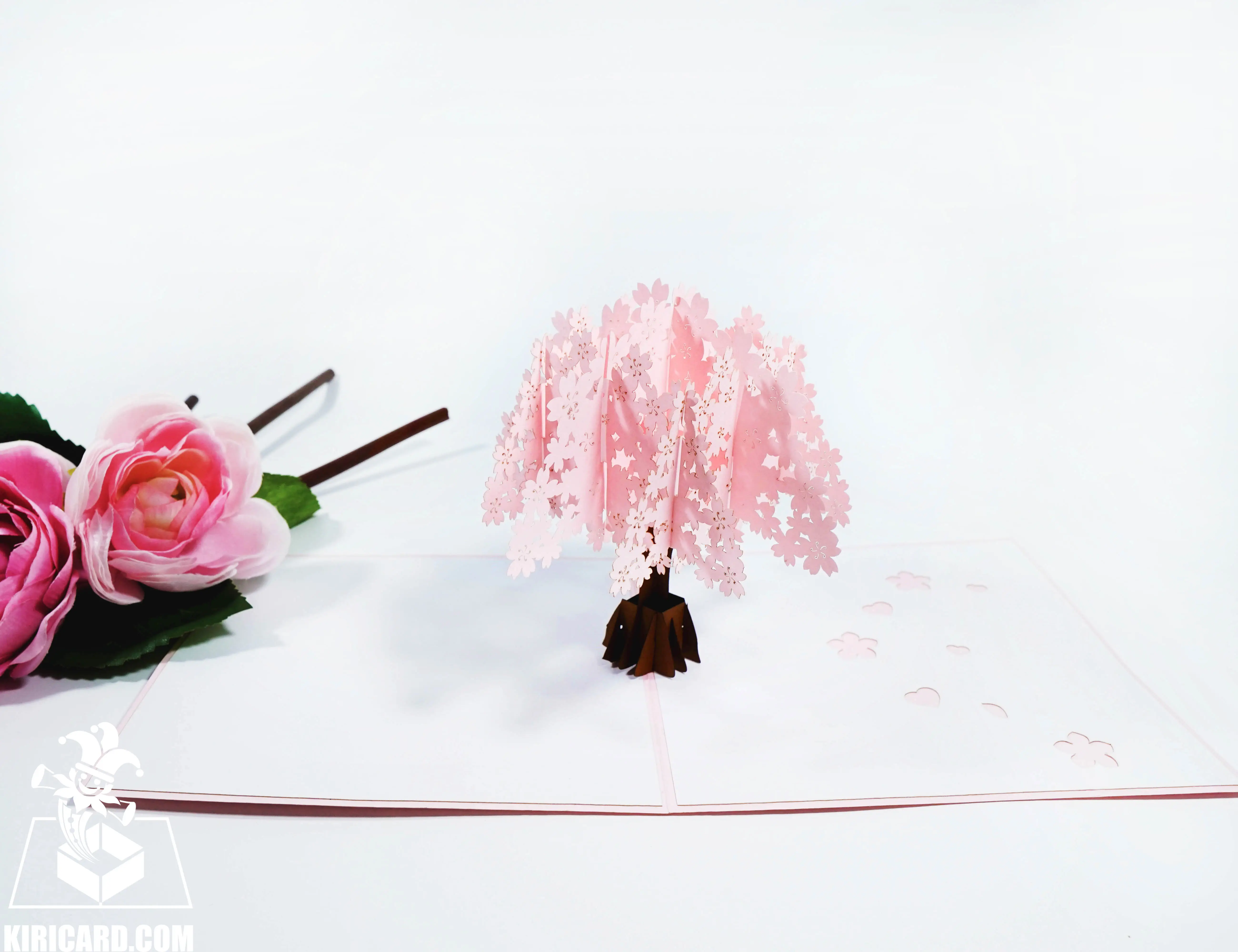 Kiricard 3D Beautiful tree card Cherry Blossom Pop Up Card vietnamese handmade card