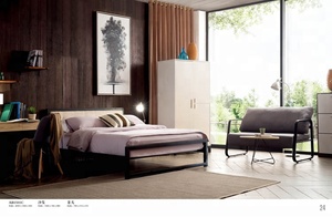 En métal et panneau de HPL combiné appartement auberge chambre meubles pour <span class=keywords><strong>les</strong></span> ensembles de chambre à coucher - Product Image 3