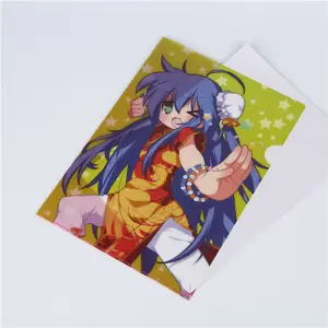 School stationery Children Plastic PP 3D Lenticular A4 size File Folder of carton character