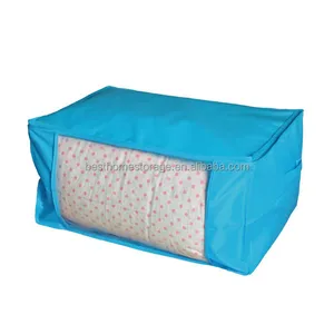 Non woven Blanket storage bag quit storage organizer foldable for home dorm