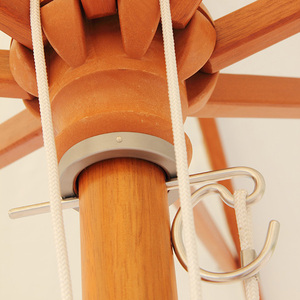 Sombrilla de <span class=keywords><strong>Playa</strong></span> de Madera Maciza con Poste Central para Jardín, Piscina y <span class=keywords><strong>Hotel</strong></span> de <span class=keywords><strong>Playa</strong></span> - Product Image 6