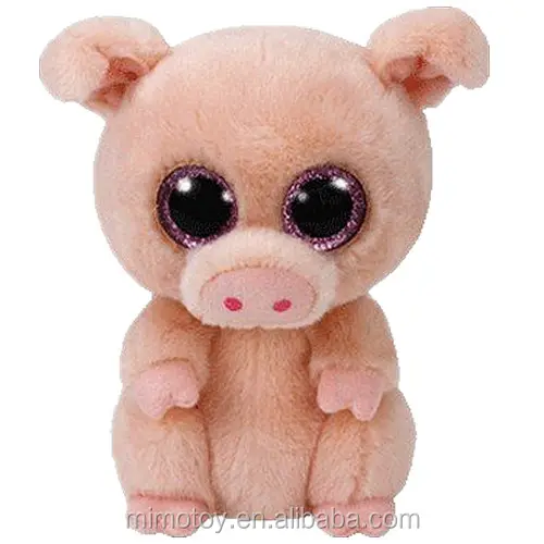 사랑스러운 큰 눈 핑크 돼지 봉제 장난감 패션 도매 정의 귀여운 동물 인형 부드러운 봉제 장난감 돼지