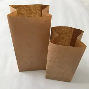 Изготовленный На Заказ экологически чистый пакет из вощеной крафтовой бумаги для хлеба ручной работы без ручки