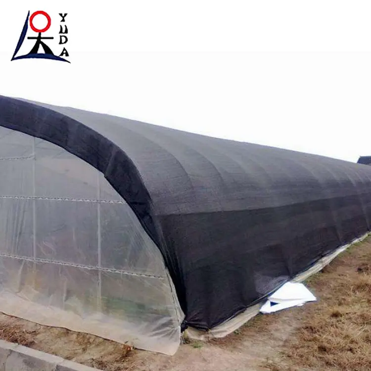 100% cru hdpe material de proteção uv, rede de proteção solar agrícola, pano preto, sombra de legumes