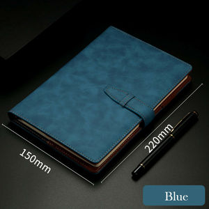 PU Tampa Do Notebook Planejador Recarregáveis A5 Insere Fichário Diário Jornal PU LeatherTravel 6 Anel Preto Com Fivela Magnética