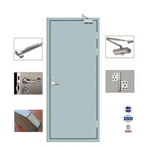 Di alta qualità 2/1.5/1 ore tagliafuoco in metallo in acciaio porte in metallo <span class=keywords><strong>porta</strong></span> d'ingresso con bussare giù telaio - Product Image 2
