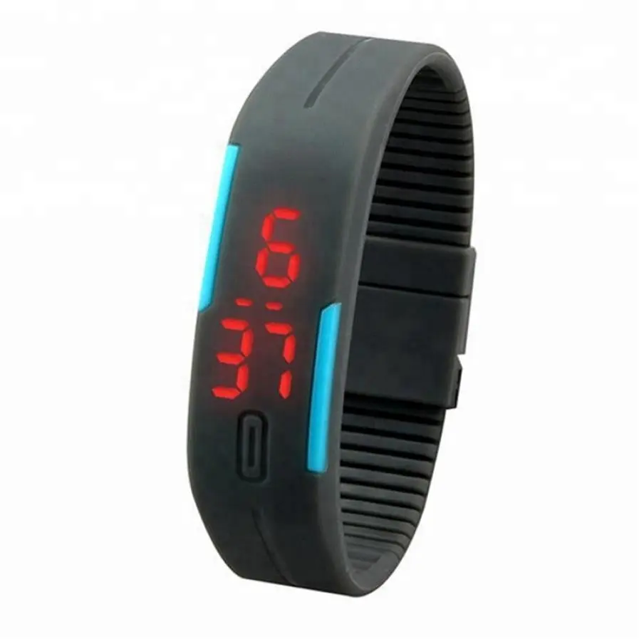 UCHOME 실리콘 디지털 LED 스포츠 팔찌 손목 시계, 새로운 패션 led 시계