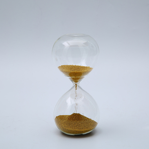 ユニークなデザイン透明な大小の砂時計と金色のビーズ砂タイマー - Product Image 3