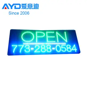 Rectangle Shape Acrylic LED Open Sign Animated LED Electronic Sign Display With Adapter