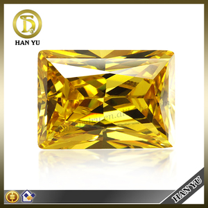 เพชรเทียมทรงสี่เหลี่ยมผืนผ้า สีชมพู หิน CZ หินสังเคราะห์ดิบ - Product Image 6