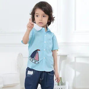 Online-kleidung einkaufen website kinder kleidung hersteller China fertige kinder jungen shirt