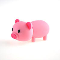 Memoria USB con Diseño de Cerdito Rosa de Dibujos Animados, 8GB, 16GB, 32GB, 64GB, 128GB, 256GB, USB 2.0, Regalo