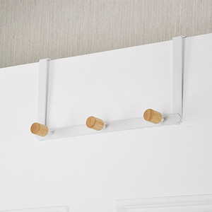 Support de rangement pliable avec revêtement de sable blanc moderne avec 5 crochets, organisateur en métal pour le rangement des vêtements - Product Image 6