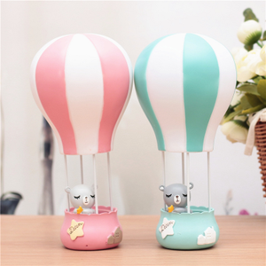 Lampada Notturna a Forma di <span class=keywords><strong>Mongolfiera</strong></span>, Regalo per Studenti e Coppie, Decorazione in Resina - Product Image 4