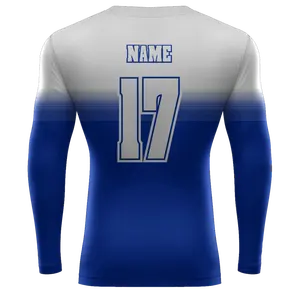 Personalizado sublimada men manga comprida rash guard