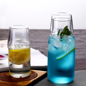 Commercio all'ingrosso di lusso Design moderno 500ml borosilicato di <span class=keywords><strong>vetro</strong></span> brocca di <span class=keywords><strong>acqua</strong></span> Set eco-friendly <span class=keywords><strong>caraffa</strong></span> per caffè e succo per feste e regali - Product Image 2