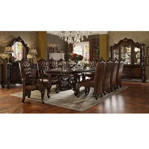 european classic and royal- style solid-wooden dining table