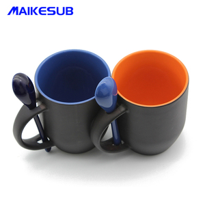 12oz de transferencia de calor de la Copa mágica y sublimación interior taza cambiante del color <span class=keywords><strong>con</strong></span> <span class=keywords><strong>cuchara</strong></span> taza de regalo - Product Image 5