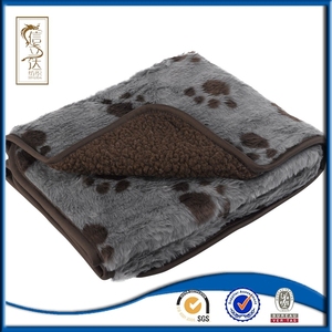 Impresión de <span class=keywords><strong>la</strong></span> pata caliente perrito suave vellón Sherpa manta perro - Product Image 1