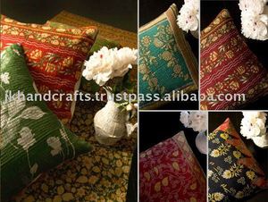 Colección hecha a mano Fundas De Almohada acolchadas Kantha Posicionadores funcionales de decoración del hogar de la mejor calidad disponibles a precio mayorista - Product Image 2