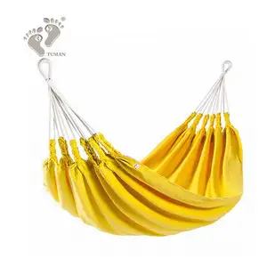 Hot Selling Garden Hanging Indoor Hängematte Gelb Sommerreise Baumwolle Banane Amerikanische Hängematte