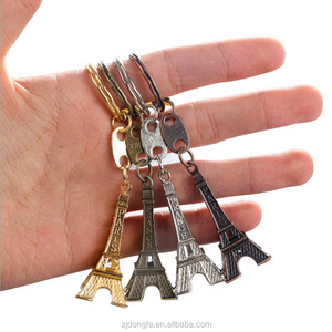 Llavero con llaves de la Torre Eiffel, recuerdo, Tour de París, Retro, clásico, soporte de decoración de anillo para regalo - Product Image 2