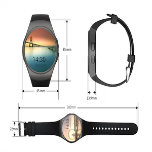 1.3 "KW18 עגול חיוג Smartwatch טלפון פדומטר BT4.0 קצב לב צג חכם שעון