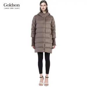 Vrouwen Winter Dragen Top Office Formele Kleding Voor Vrouwen Lange Down Jassen Witte Eendendons Vulling Hooded Warm Regelmatige Mouw