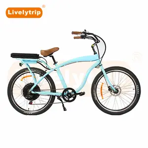 Estilo Simple precio barato 26 pulgadas de crucero de playa bicicleta eléctrica