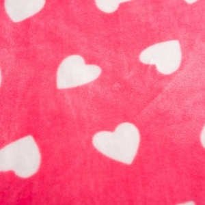 MINGMAO Vải Dệt San Hô Cực Nhỏ 100% <span class=keywords><strong>Polyester</strong></span> Vải Lông Cừu In Hình Trái Tim Dễ Thương Màu Hồng - Product Image 2