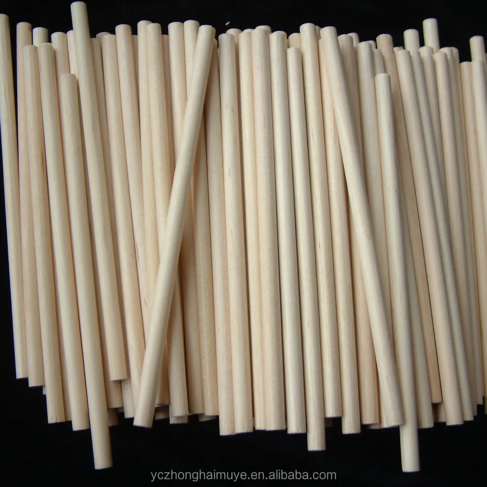 Large round stick wooden dowel rods