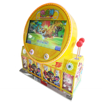 Machine de jeu vidéo en forme de pièces de monnaie, avec jeux d'arcade, marteau joy, jeu avec l'argent joystick ou un cadeau