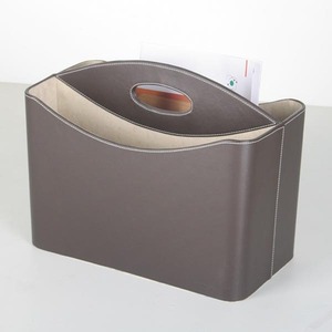 ตะกร้าหนังแบบพกพาดีไซน์เข็มขัดสีดำ - Product Image 6