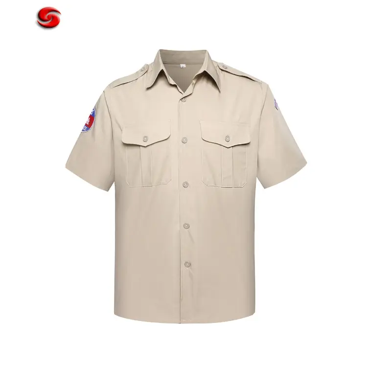 Camisa oficial de Hombre Camisas formales de algodón de manga corta