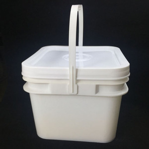 Thực Phẩm Lớp Vuông Nhựa Màu Đen Xô Với Nắp 8 Lít Nhựa Tiêm Molde Vuông Xô - Product Image 3