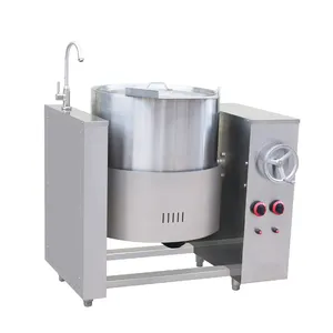 100-160L Gas Tilting Boiling Pan Heavy Duty Cooking Soup Kettle for Central Kitchen