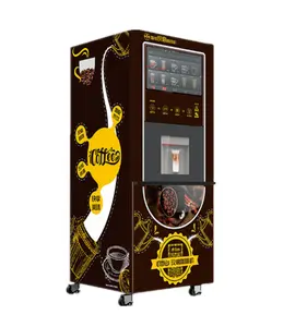Kahve Makinesi Ticari Fasulye Fincan kahve otomatı ile Otomatik Bardak Dağıtıcı