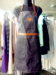<span class=keywords><strong>Tablier</strong></span> <span class=keywords><strong>de</strong></span> <span class=keywords><strong>travail</strong></span> en toile cirée robuste avec plusieurs poches pour outils, équipement d'atelier <span class=keywords><strong>professionnel</strong></span> imperméable pour barbecue, charpentier, chef - Product Image 3