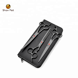 Electroplate 7 pulgadas pet grooming tijeras de pelo de perro tijeras de corte de <span class=keywords><strong>cuatro</strong></span> traje de pieza - Product Image 4