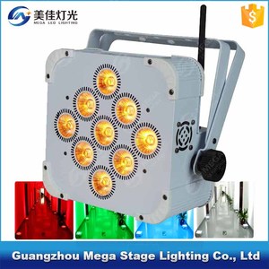 9pcs 18w Rgbwa+uv 6in1 Stage Wedding <strong>Wireless</strong> <strong>DMX</strong> Battery Powered <strong>Led</strong> Light Par <strong>Wireless</strong> - Product Image 4