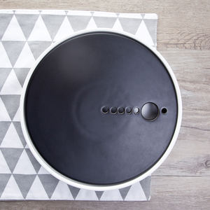 Restaurant japonais, plats en <span class=keywords><strong>glace</strong></span> sèche noire et blanche, assiette à sushi noire - Product Image 3