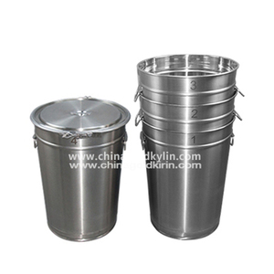 Tambour conique en acier inoxydable de qualité <span class=keywords><strong>alimentaire</strong></span> SUS316L <span class=keywords><strong>60L</strong></span> à tête ouverte et scellée - Product Image 1