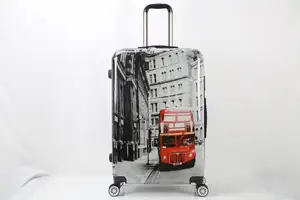 Alta qualidade 20\" 24\" 28\" conjunto de bagagem com carrinho de mão unissex com rodízio giratório material ABS estilo fashion