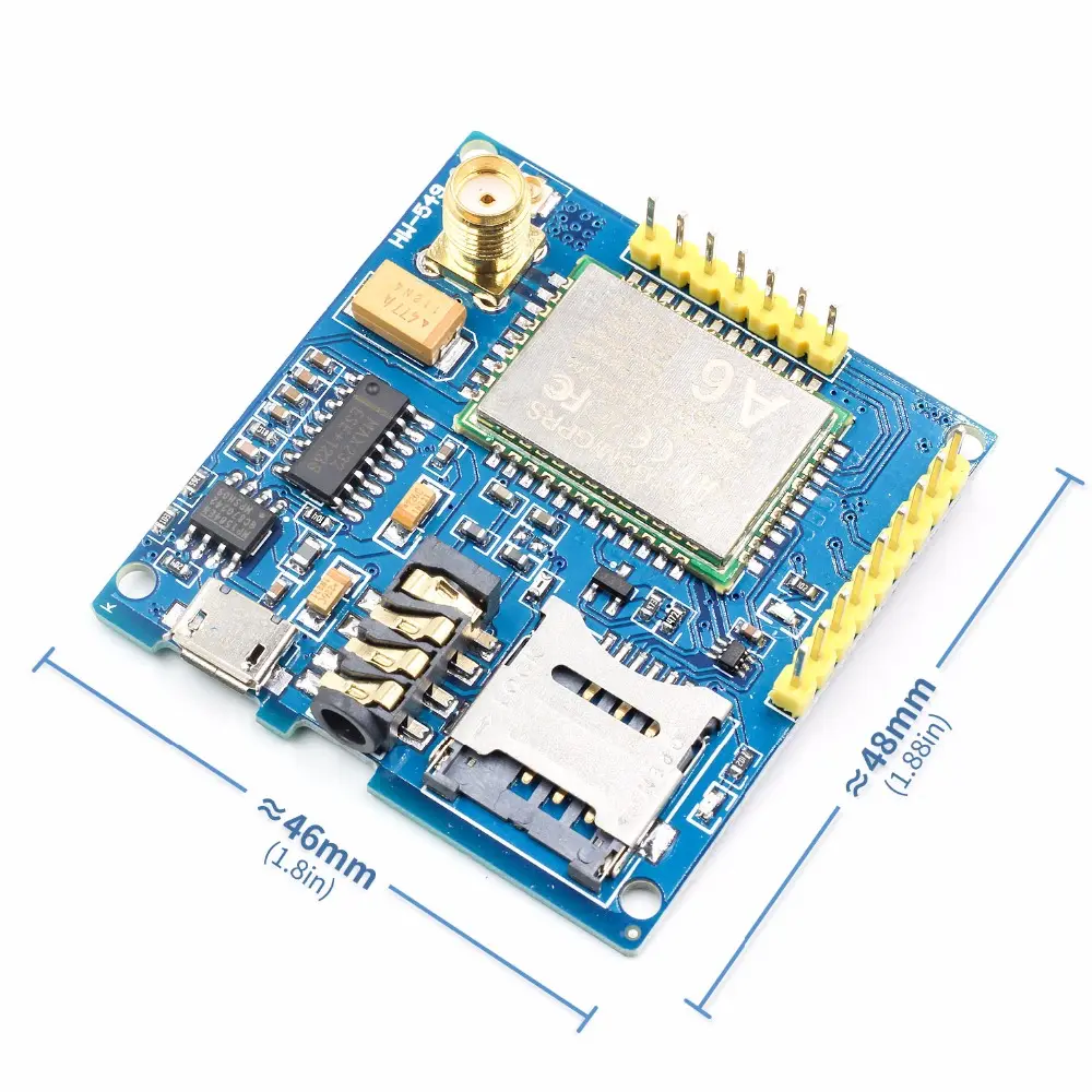 A6 GSM GPRS Module TTL/RS232 Serial Core Development Board With Antenna GPRS Text Wireless Data Transmission Replace SIM900