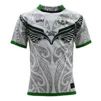 Uniforme di rugby di sport oversize del tatuaggio della polinesia di progettazione della maglia di rugby in bianco normale su ordinazione all'ingrosso puro del poliestere di NZ AU