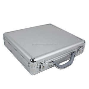 Kotak penyimpanan kolektor jam tangan aluminium menahan 18 jam tangan kolektor tas jinjing kotak penyimpanan koleksi aluminium - Product Image 1