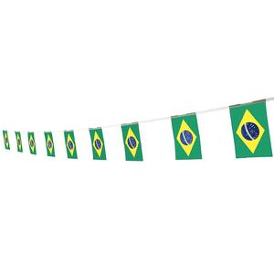 Al por mayor 100% poliéster para fans de fútbol Brasil coche ventana bandera con bandera de polo - Product Image 3